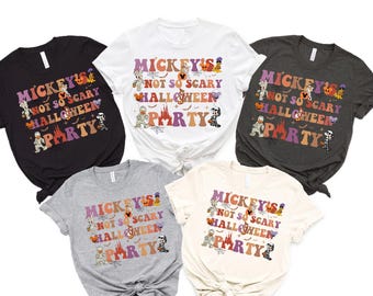 Camiseta de fiesta de Halloween de Mickey no tan aterradora Comfort Colors®, camiseta de fiesta de Halloween de Disney, camiseta de fiesta de Halloween de Mickey, camisetas mágicas de Disney