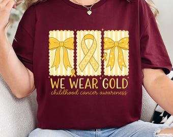Childhood Cancer Support Shirt, Gold Ribbon Hope Tee, Awareness Apparel, Community Love and Support T-Shirt