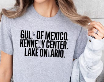 Lake Ontario Gulf of Mexico Shirt, Coastal Map Tee, Great Lakes Travel Shirt, Ocean Lover T-Shirt