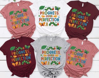 Comfort Colors Progress Over Perfection T-Shirt: Inspirational Teacher Tee