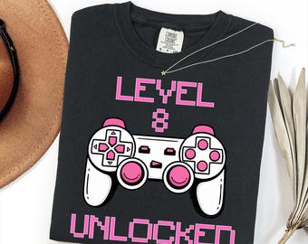 Girl Gamer Birthday Comfort Color Shirt, Gaming Party Tee, Family Matching Birthday Shirt, Fun Birthday Gift for Kids Gamer