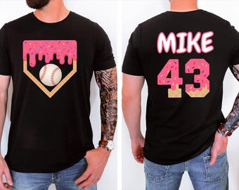 Custom Boy Baseball Shirt, Personalized Sports Tee for Kids, Drip Graphic Shirt, Youth Team Gift, Fun Summer Tee