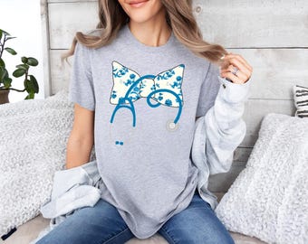 Coquette Medical Bow Tee, Cute Hospital Staff Shirt, Nursing School Gift, Caregiver Appreciation Top