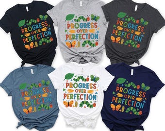 Progress Over Perfection T-Shirt: Inspirational Teacher Tee