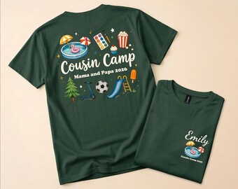 Family Adventure Camp Shirt, Personalized Cousins Vacation Tee, Nana Papa Summer Gathering Shirt