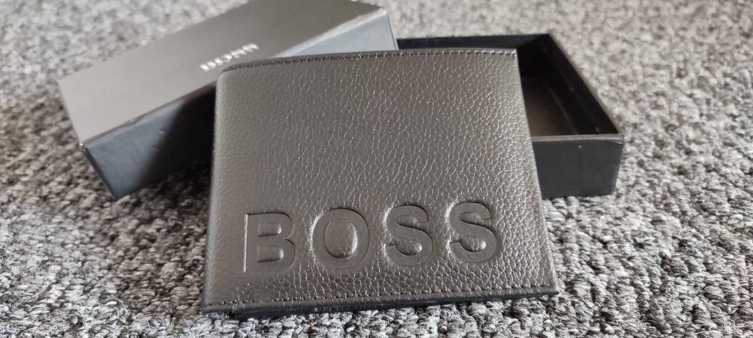 Men's Hugo Boss Emboss Black 4CC Bold Wallet 100% Genuine - Etsy