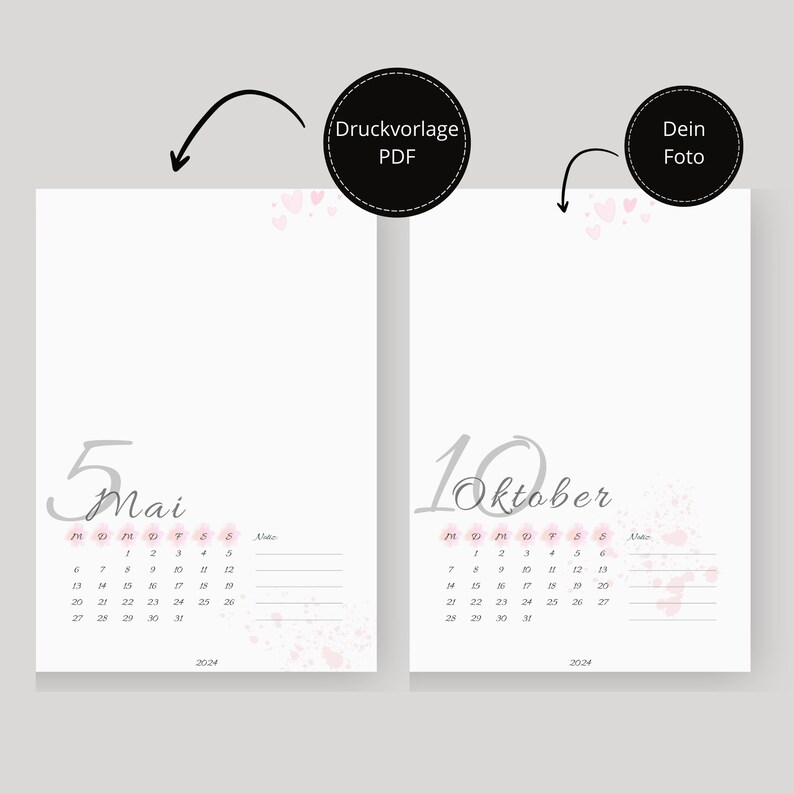Imprimir plantilla calendario 2024 editable digitales Etsy México