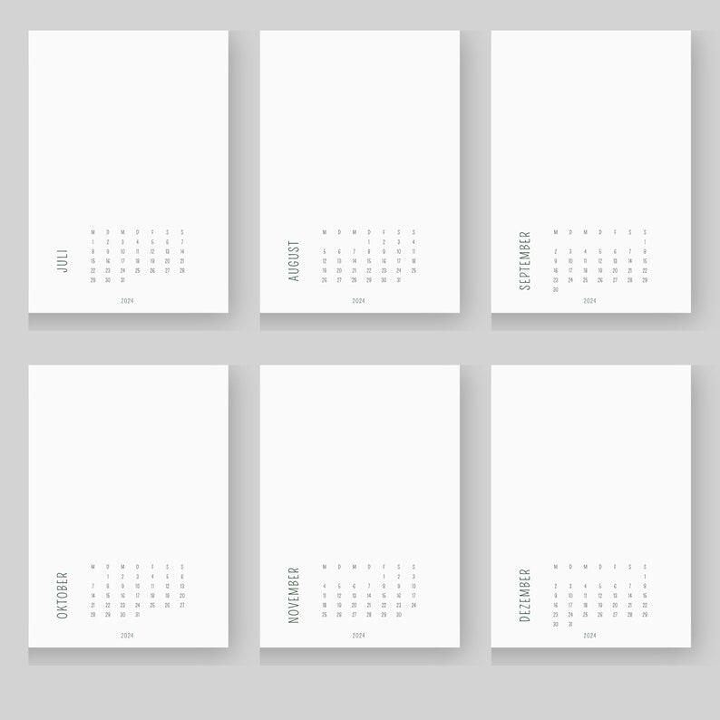 Print Template Calendar 2024 Photo Calendar Beige Modern to Print