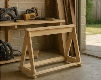 Parametric Sawhorse CNC File – DXF, Fusion 360 & STEP – Digital Woodworking Plans for 18mm Plywood