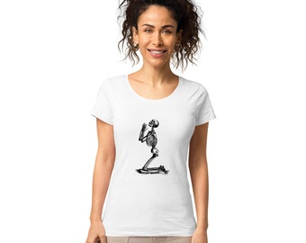 Skeleton T shirt, Praying Skeleton, Kneeling Skeleton, Halloween T shirt,
