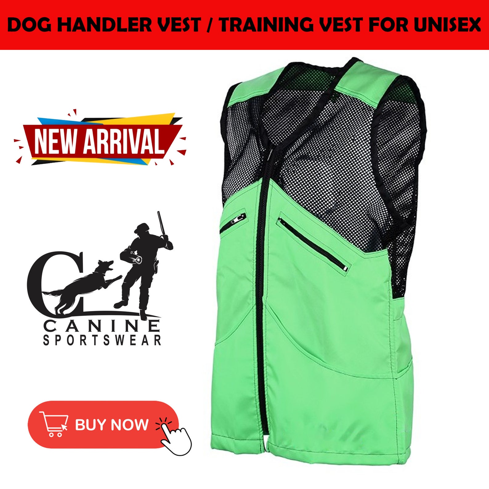 Summer Dog Handler Vest Dog Training Vest Canine Handler Etsy Canada