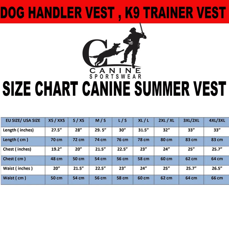 Summer Dog Handler Vest K9 Handler Vest Dog Training Vest Etsy