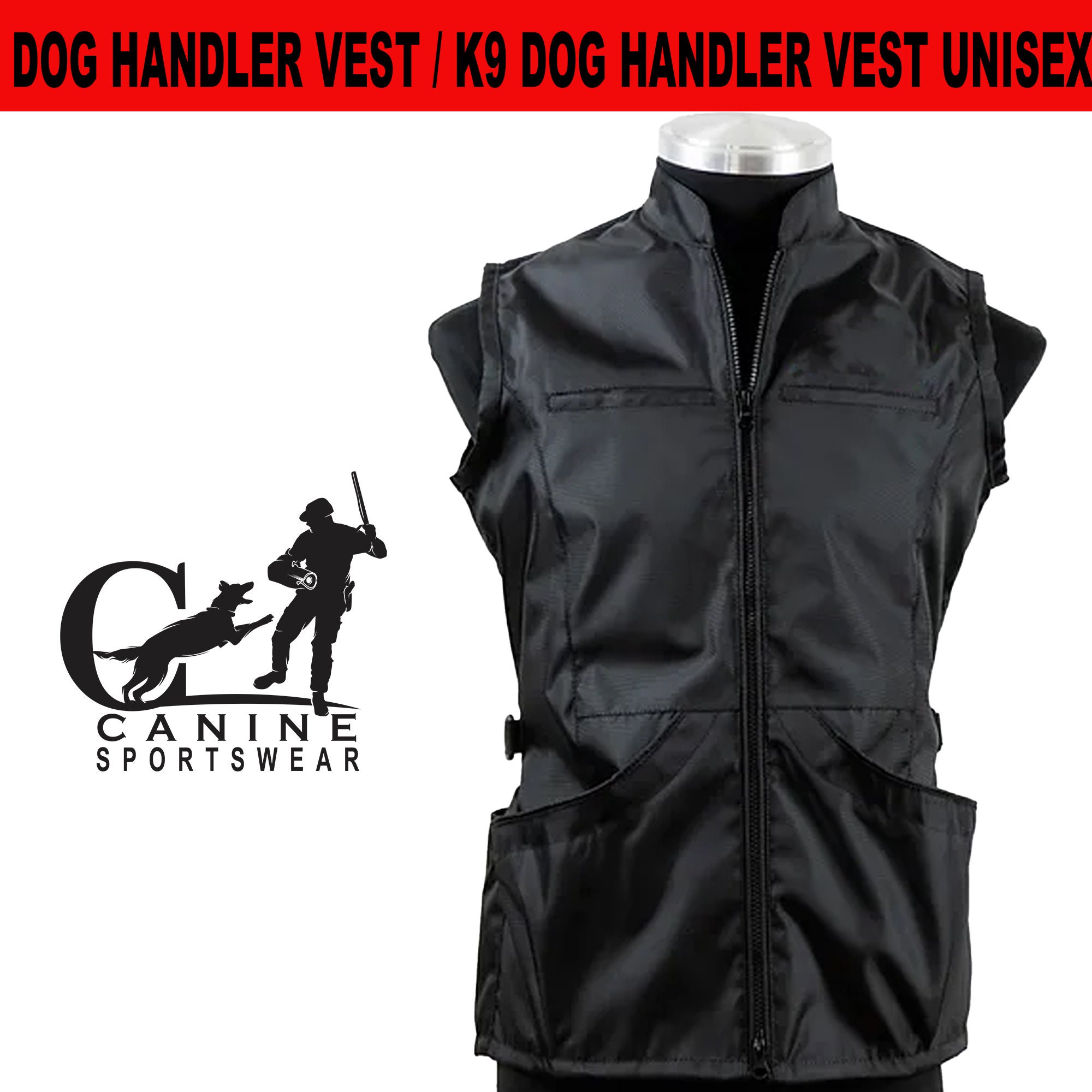 Summer Dog Handler Vest Dog Training Vest Canine Handler Vest Training
