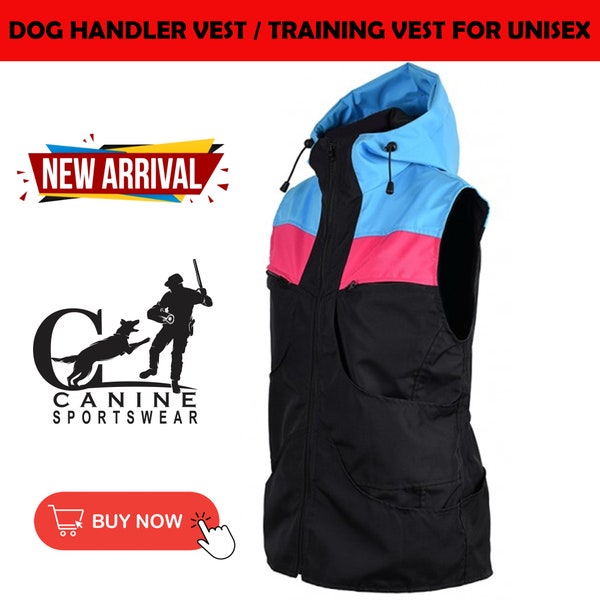 Summer Dog handler vest | Dog training vest | Canine Handler Vest | Custom Logo Training vest With Hoodie for dog handlers Unisex