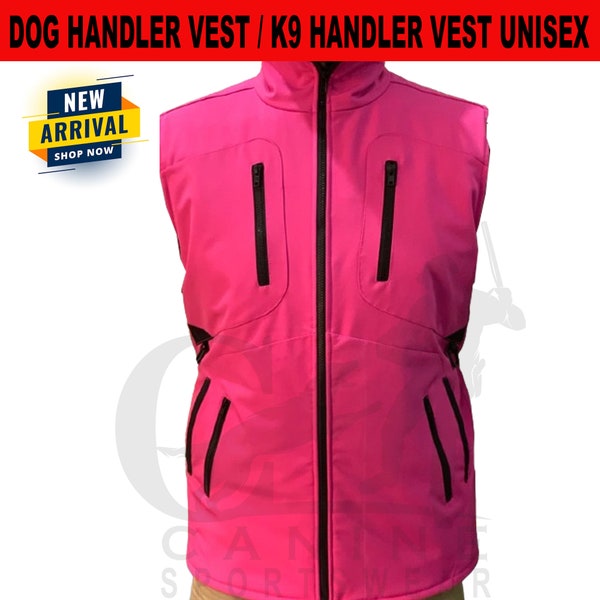 Dog handler vest | Dog training vest | Canine Handler Vest | Softshell Training vest for dog handlers Men & Women.