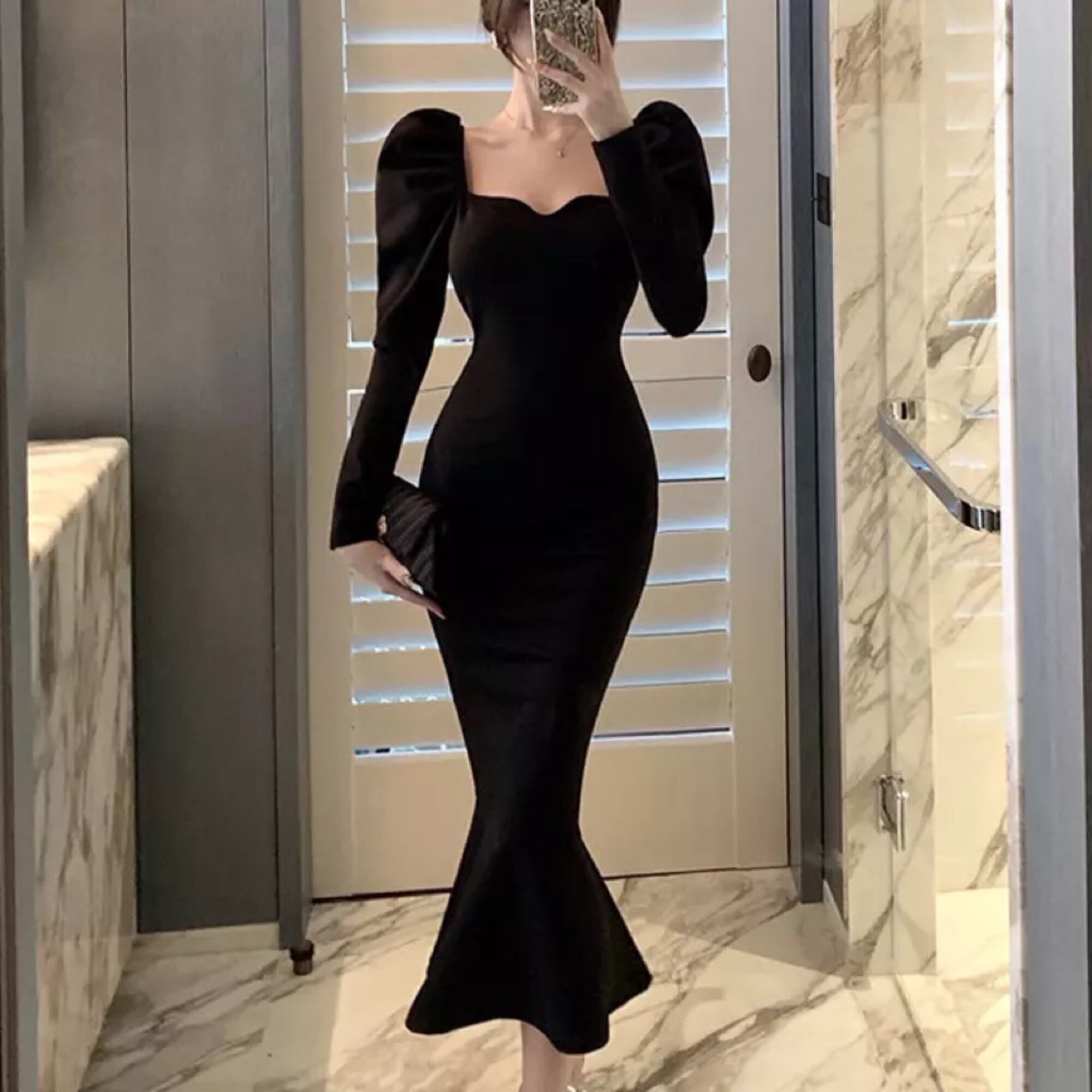 Long Slim Dress - Etsy