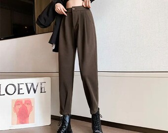High Waisted Pants | Womens Trousers | Suit Pants | Loose Trousers | Autumn Trousers | Winter Trousers | Work Trousers | Relaxed Pants