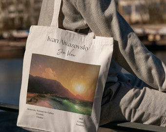 Sea View Ivan Aivazovsky - Tote Bag - Aesthetic Tote Bag - Artsy Tote Bag - Art Tote Bag - Art Bag - Canvas Beige Tote - Gift Tote Bag -Tote