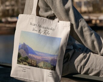 View Of Tiflis Ivan Aivazovsky - Tote Bag - Aesthetic Tote Bag - Artsy Tote Bag - Art Tote Bag - Art Bag - Canvas Beige Tote - Tote Gift