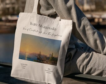 View of Constantinople and the Bosphorus Ivan Aivazovsky - Tote Bag - Aesthetic Tote Bag - Artsy Tote Bag - Art Tote Bag - Art Bag - Canvas