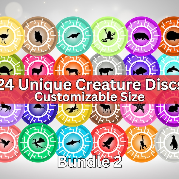 Creature Discs Animal Power Bundle #2- Printable DIY dramatic and pretend play disks