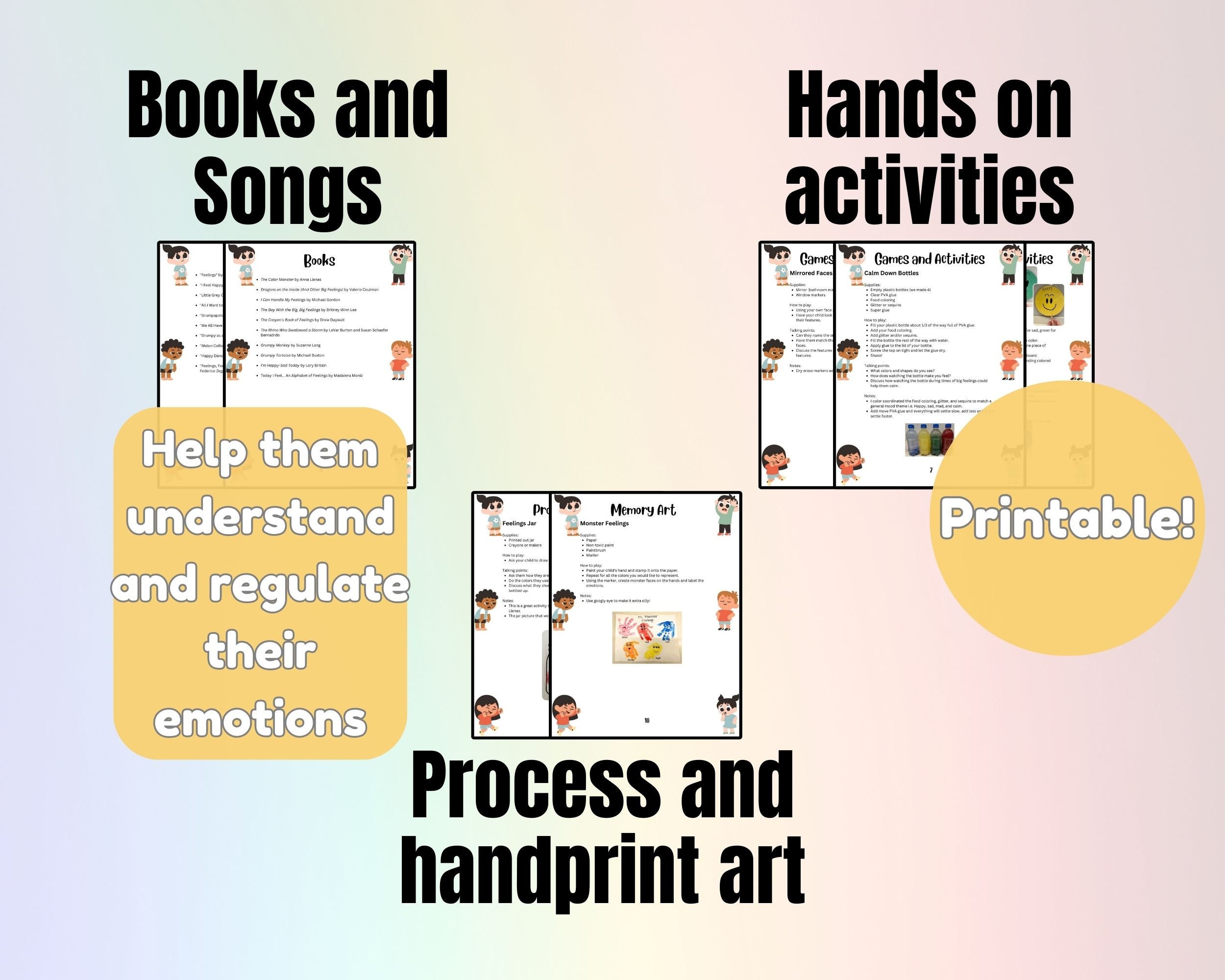 Emotion Lesson.pdf Toddler Emotion Lesson Plan: Printable Activity Guide (PDF) - Etsy