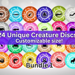 Creature Disks Animal Power Bundle #1- printable DIY dramatic and pretend play discs.