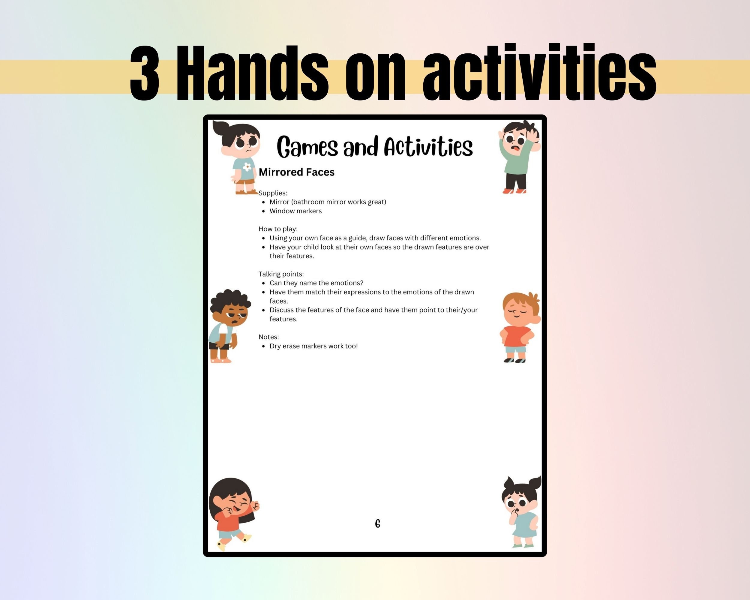 Emotion Lesson.pdf Toddler Emotion Lesson Plan: Printable Activity Guide (PDF) - Etsy