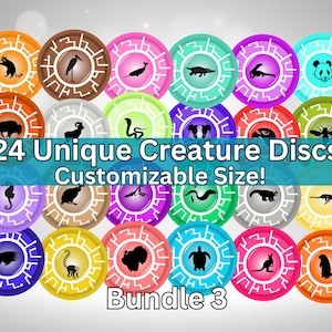 Creature Disks Animal Power Bundle #3- printable DIY dramatic and pretend play discs.