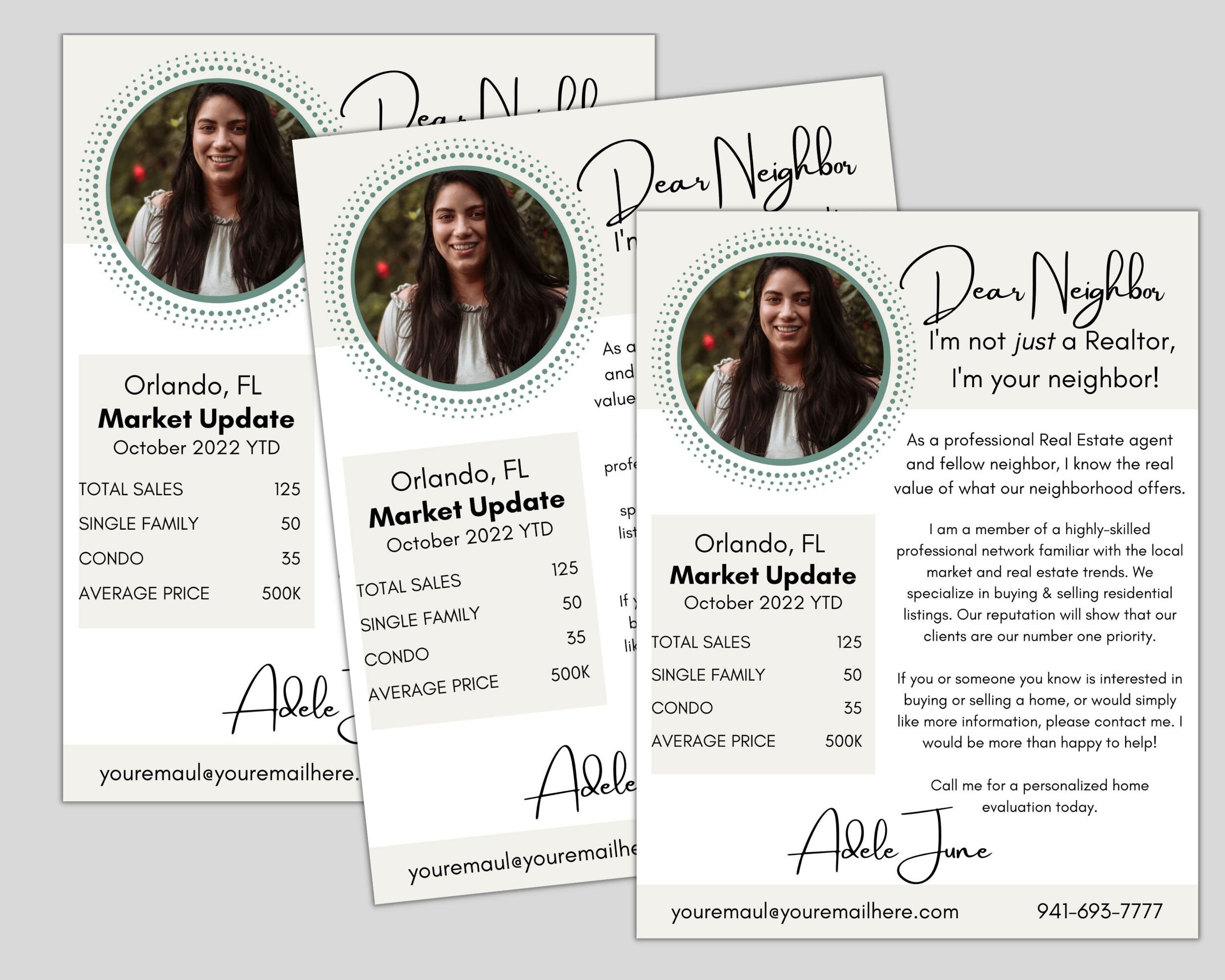 Dear Neighbor Letter Template Real Estate Marketing Direct Mail ...