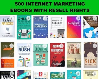 Digital Marketing 500 eBooks Pack Includes Resell Rights