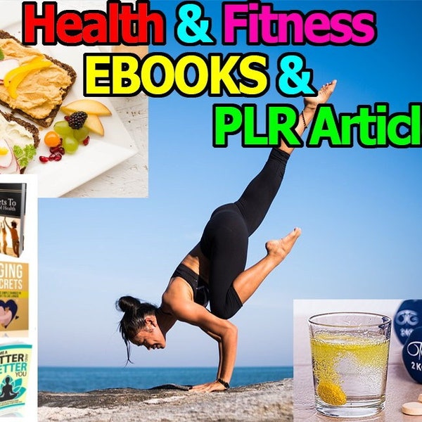 Health & Fitness eBooks Bundle | 1500 eBooks | 125 Audiobooks | 50K PLR Articles | Resell Rights