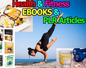 Health & Fitness eBooks Bundle | 1500 eBooks | 125 Audiobooks | 50K PLR Articles | Resell Rights