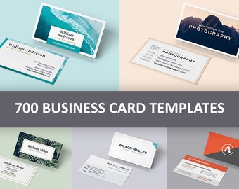 700 Business Card Designs Templates Bundle + Bonus 300 Logos | Editable Business Cards | Custom Card Templates