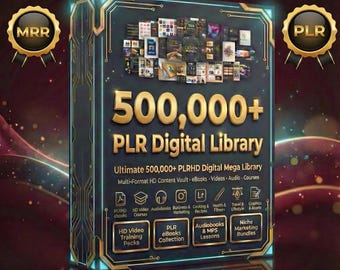 500K Digital Products Library | eBooks | Audiobooks | Videos | Includes Resell Rights HUGE Collection