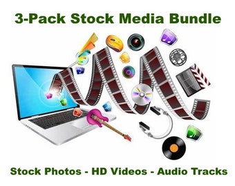 3-In-1 Stock Media Bundles w/ Resell Rights | Royalty-Free Stock Photos | HD 1080 Stock Videos | Music Tracks & Loops | Resell Rights