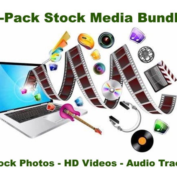 3-In-1 Stock Media Bundles w/ Resell Rights | Royalty-Free Stock Photos | HD 1080 Stock Videos | Music Tracks & Loops | Resell Rights