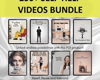 Self-Help Videos Bundle | 250+ Videos Collection | Self-Improvement | Personal Development | Motivational | Includes Resell Rights
