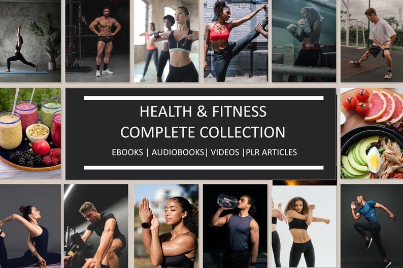 Total Health & Fitness PLR Bundle | eBooks, Audiobooks, Videos, PLR Articles (Resell Rights) image 1