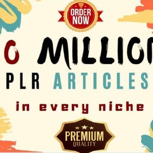 10 Million PLR Articles + Bonus 1000 eBooks Bundle | Articles for Website, Blog, Social Media, Content Creation | Resell Rights