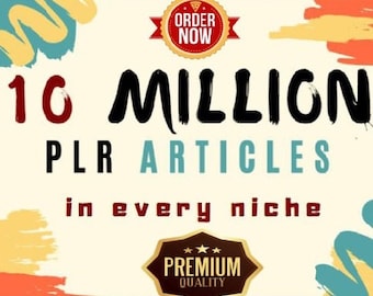 10 Million PLR Articles + Bonus 1000 eBooks Bundle | Articles for Website, Blog, Social Media, Content Creation | Resell Rights