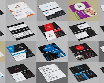 Paquete de 700 plantillas de diseño para tarjetas de presentación e impresión / 300 logotipos adicionales / Tarjetas de presentación editables / Diseños personalizados para tarjetas, volantes y folletos