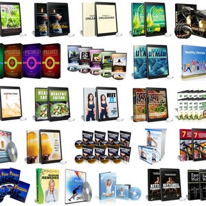 Health & Fitness Bundle eBooks Videos Audiobooks Fitness Programs Social Images PLR Articles HUGE Collection w/ Resell Rights image 3