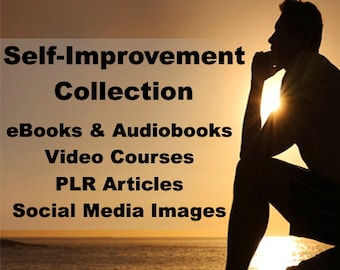 Self-Improvement Bundle | eBooks | Audiobooks | Video Courses | PLR Articles | Motivational Quotes Images | HUGE Collection w/ Resell Rights