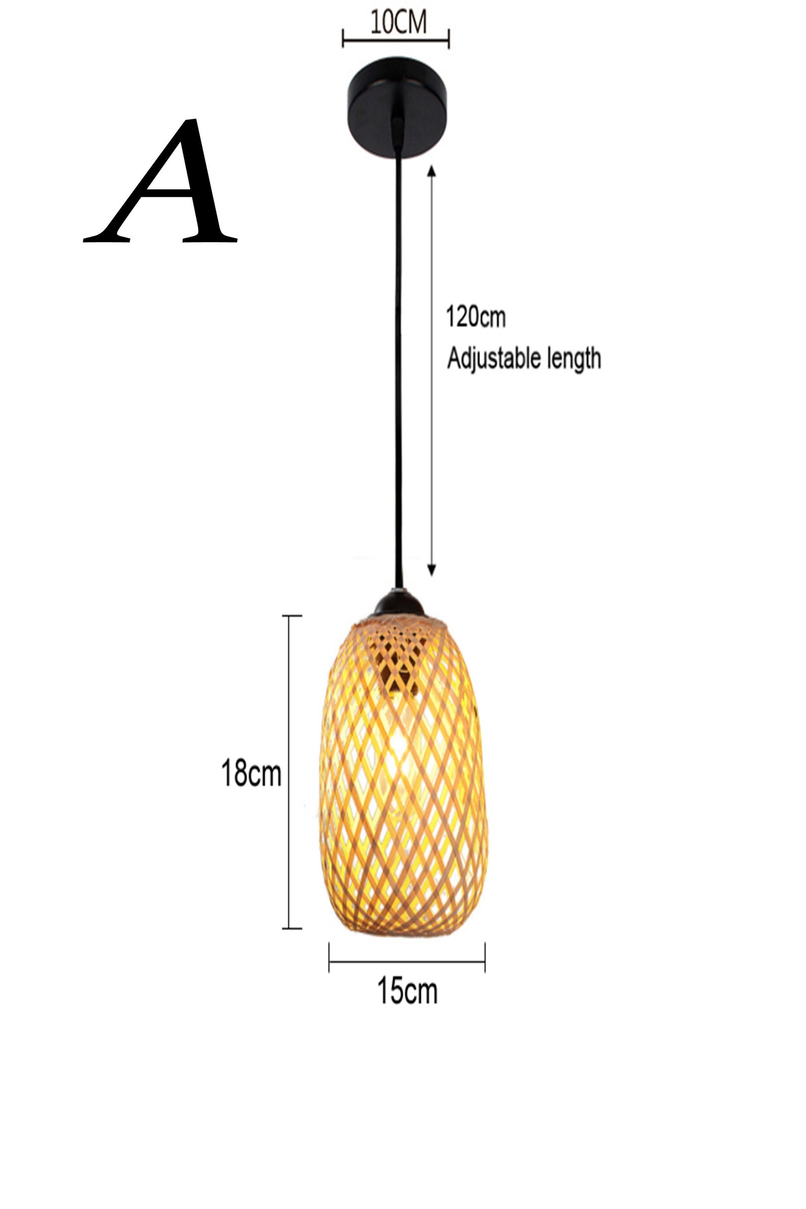 Japanese Chandelier Natural Bamboo Rattan Pendant Lights Etsy