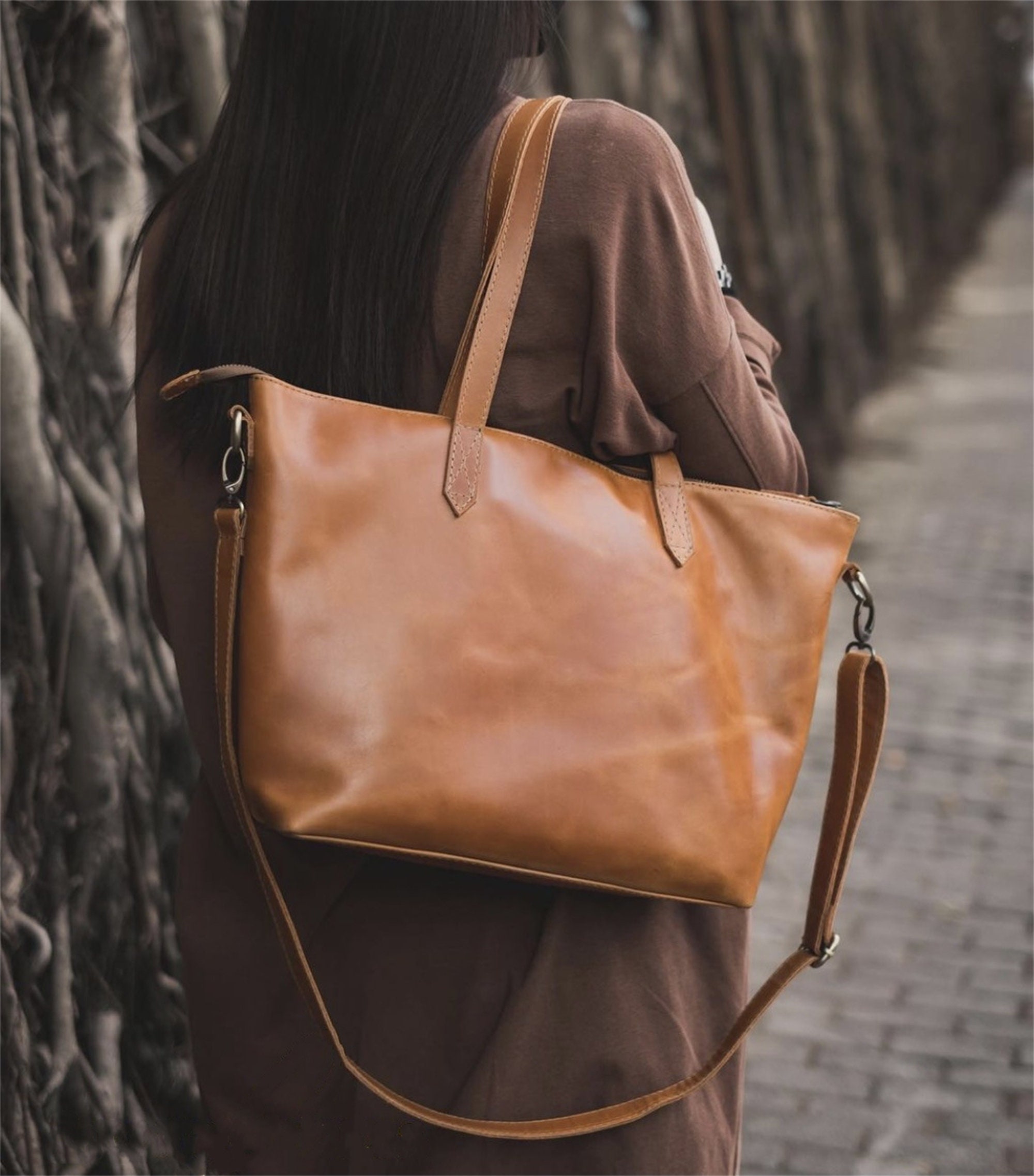 Buy Everyday Vegan Handbag Fabric Shoulder Tote Bag Zipper Large Online in  India  Etsy