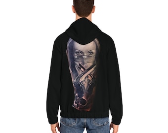 Sudadera con capucha y cremallera completa Bandana Girl para hombre, sudadera con capucha, ropa de calle, moda urbana, sudadera con capucha gráfica