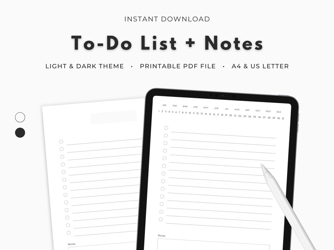 to-do-list-with-space-for-notes-undated-light-dark-theme-etsy