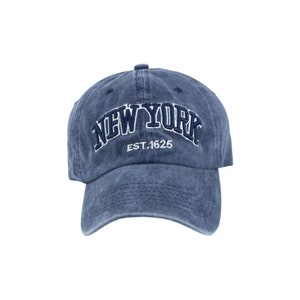 NY Classic Baseball Cap Distressed Adjustable