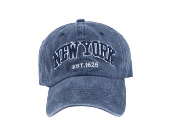 NY Classic Baseball Cap Distressed Adjustable